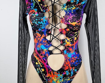 Bodysuit crisscross thong