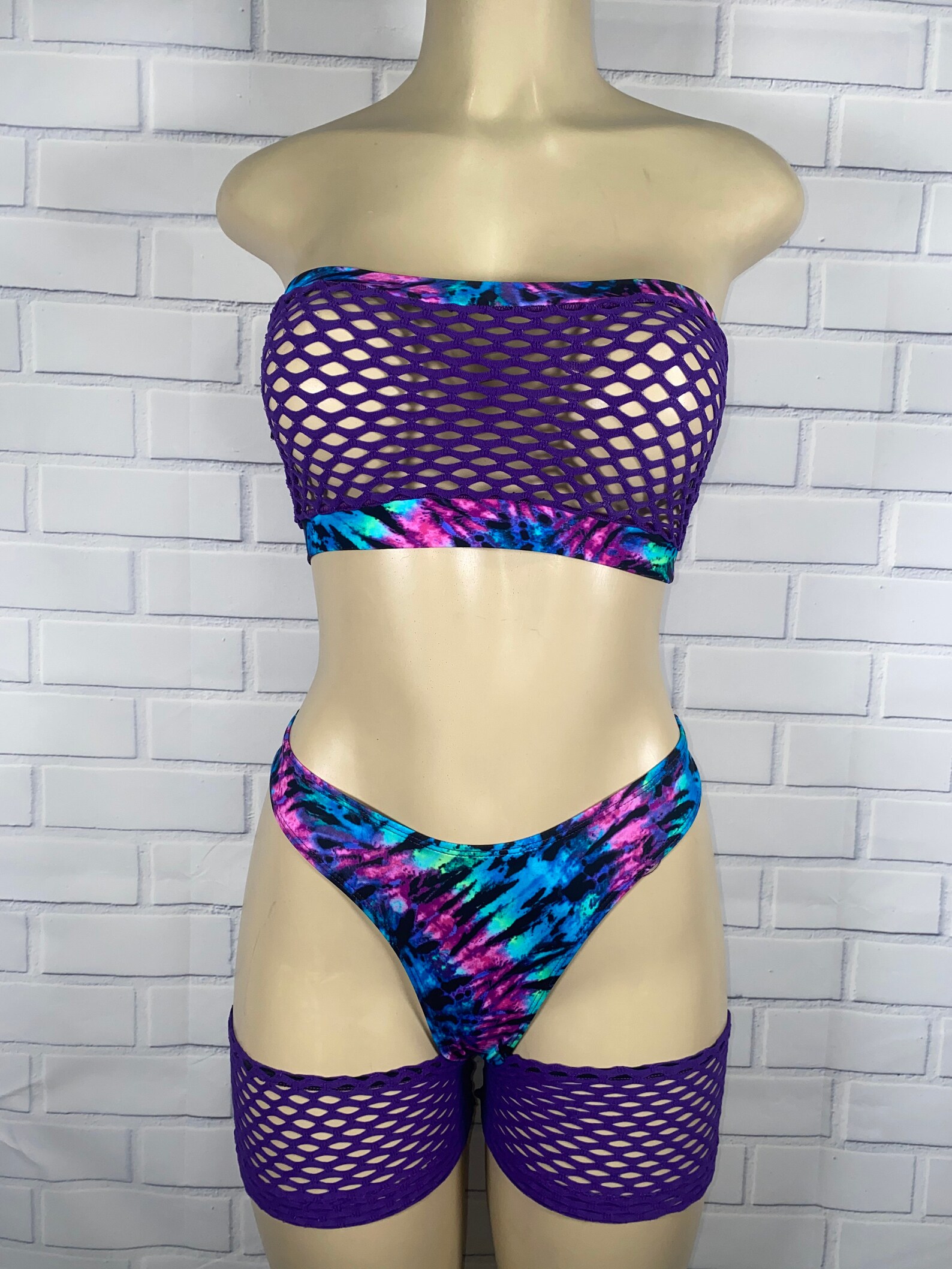 2 Piece and Spandex Strapless Etsy