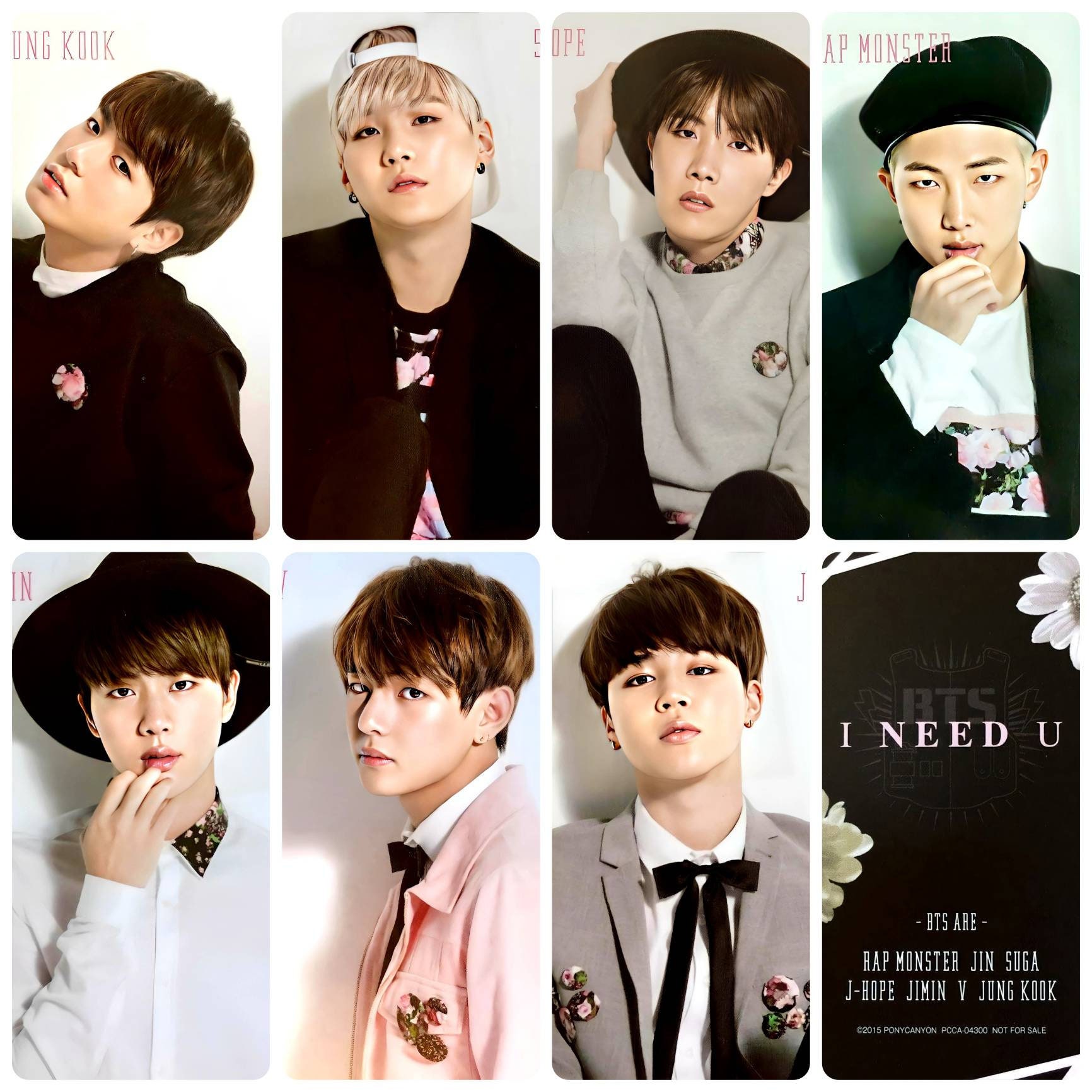 BTS I Need You Photo Cards