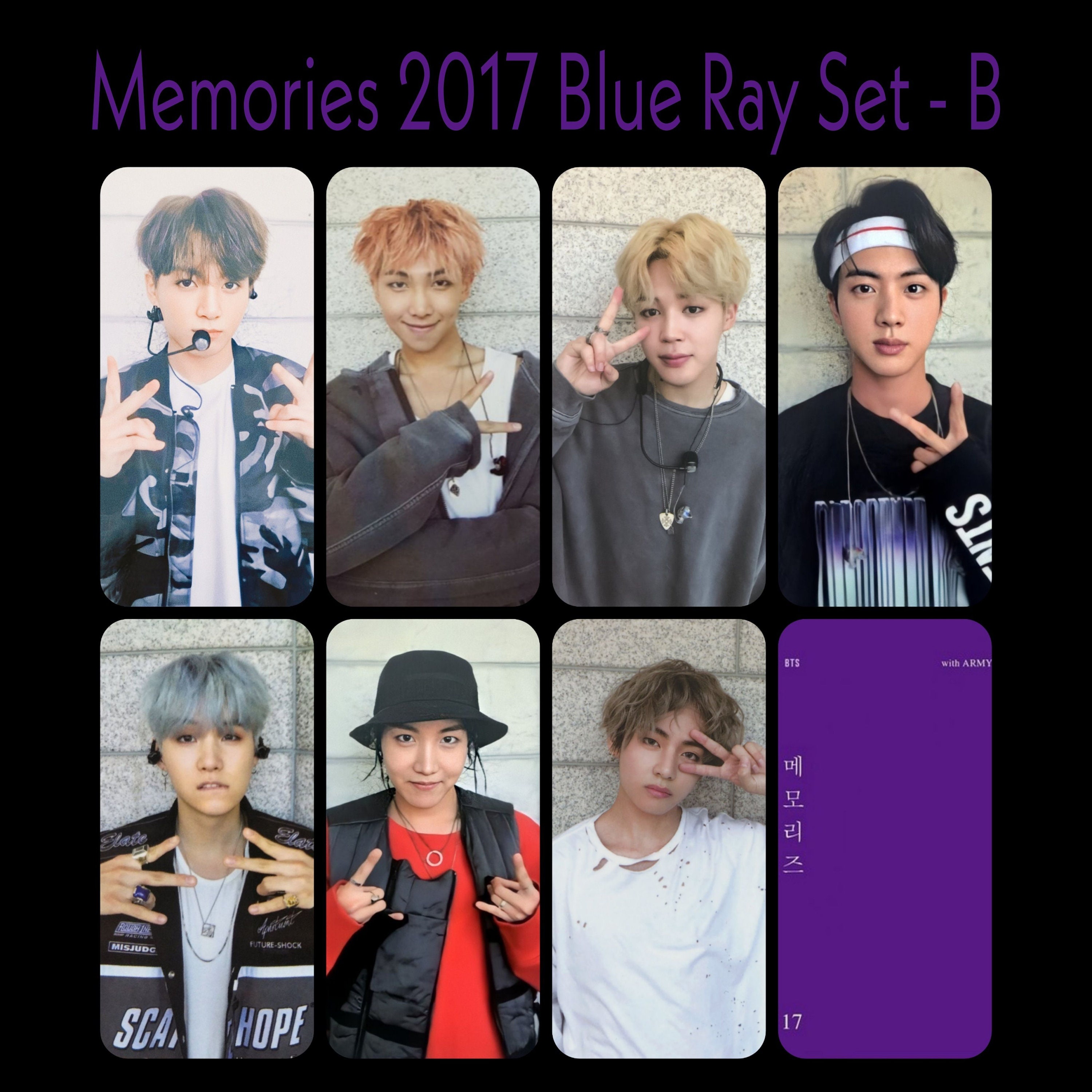 BTS Memories of 2017 Blue Ray Cards - Etsy