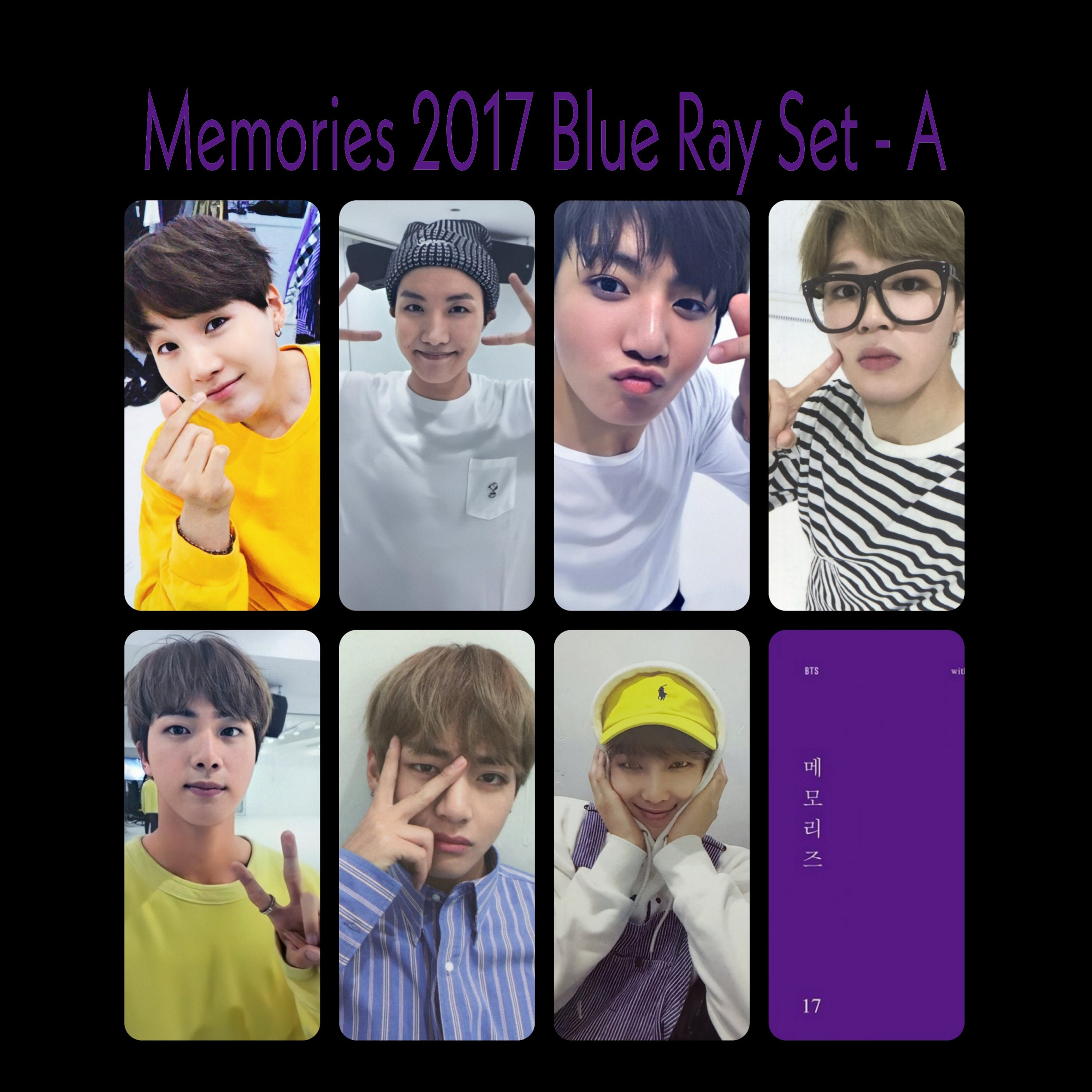 BTS Memories of 2017 Blue Ray Cards - Etsy