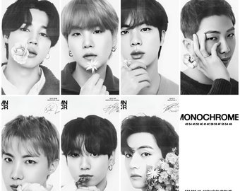 BTS Monochrome delivery Inspection Photocards