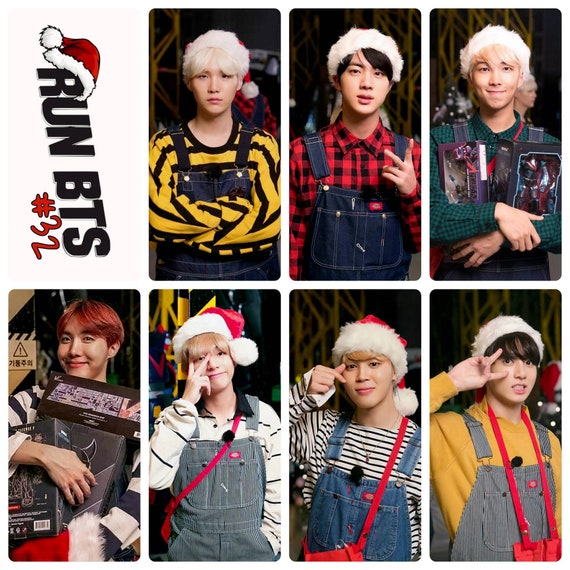 Run BTS Episode 32 Christmas Photocards 