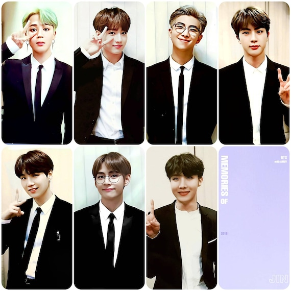 BTS Memories of 2018 DVD photo-cards