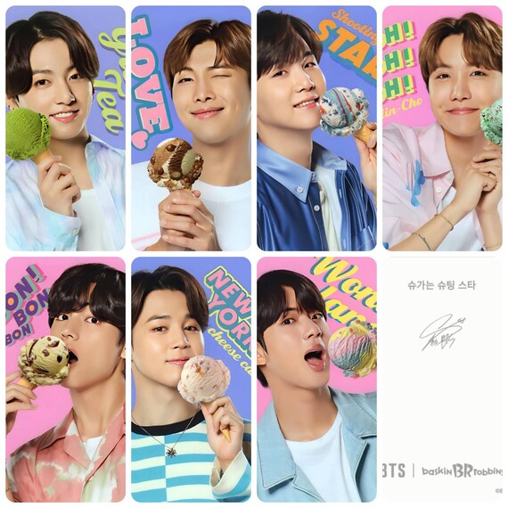 BTS X Baskin Robbins Photo Cards - Etsy