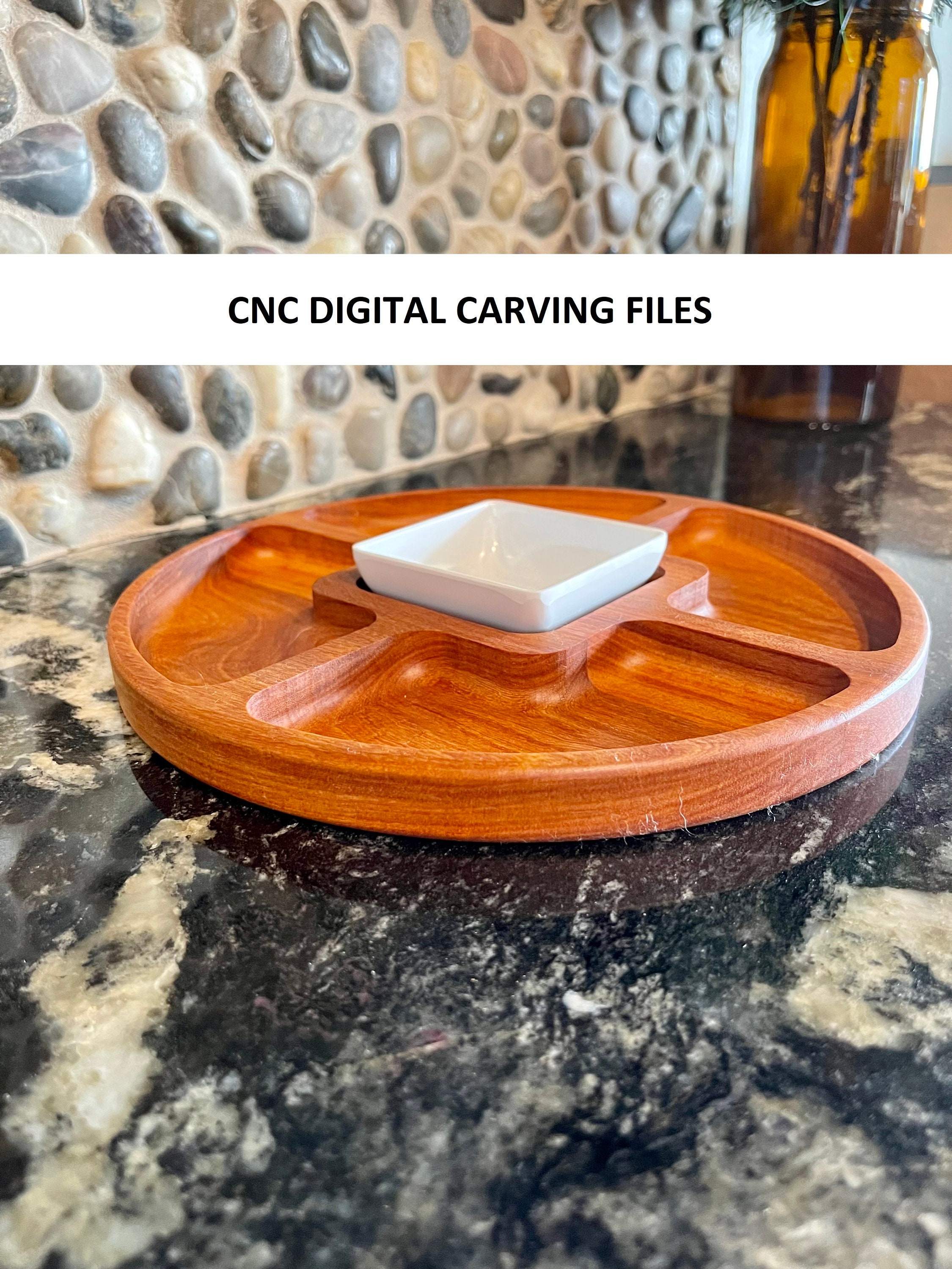 15 Extra Large Circular Serving Tray CNC Digital Carving Files