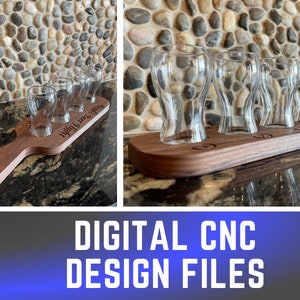 Craft Beer Flight 5&quot; x 17&quot; - CNC Digital Carving Files