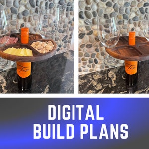 10&quot; Circular Wine Serving Tray - CNC Digital Carving Files