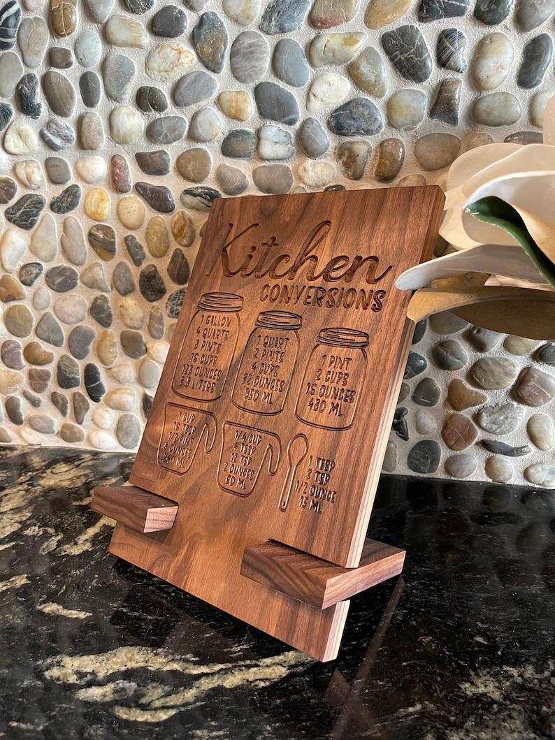 iPad Holder with Kitchen Conversions Digital CNC Carve Files image 2