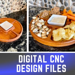 10 Circular Serving Tray CNC Digital Carving Files image 1