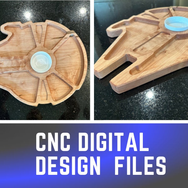 Millennium Falcon Tray (20"x15") - CNC Digital Carving Files