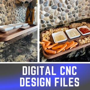 Large 15" x 8" Serving Platter - CNC Digital Carving Files