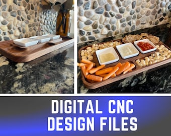 Large 15" x 8" Serving Platter - CNC Digital Carving Files