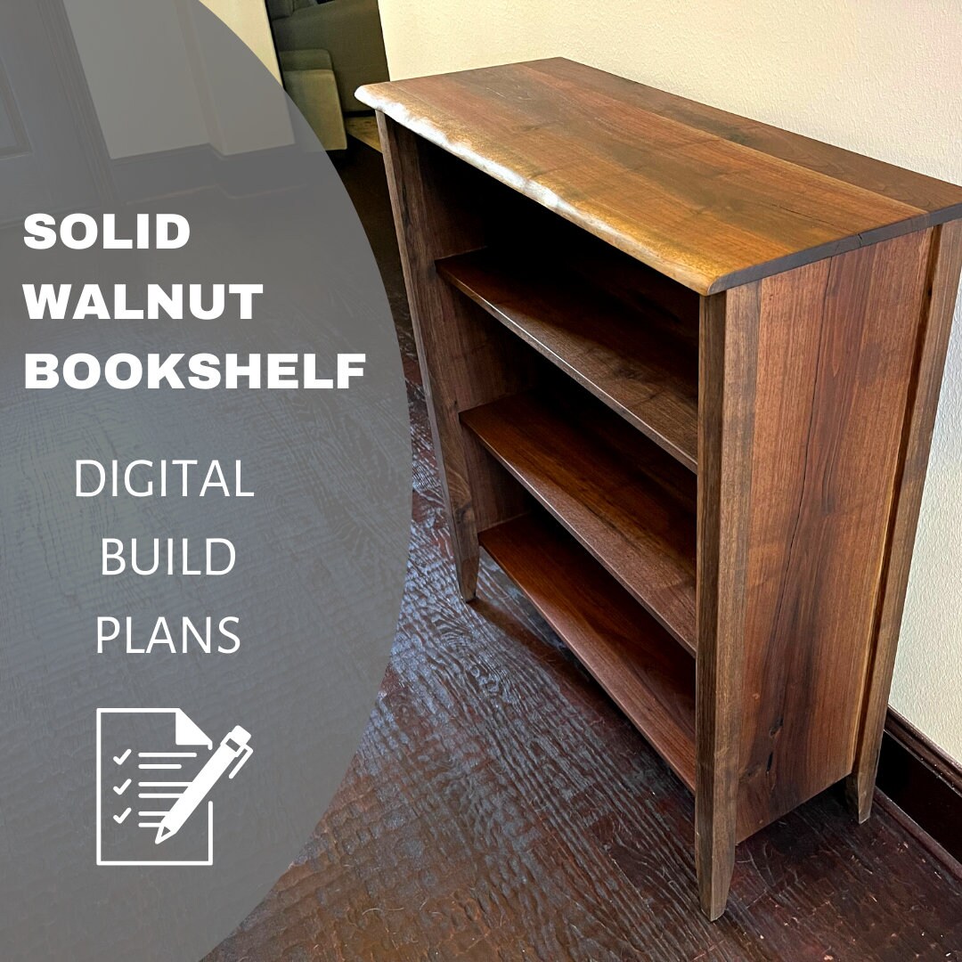 Solid Walnut BookShelf Digital Build Plans