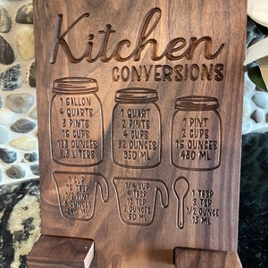 iPad Holder with Kitchen Conversions Digital CNC Carve Files image 3