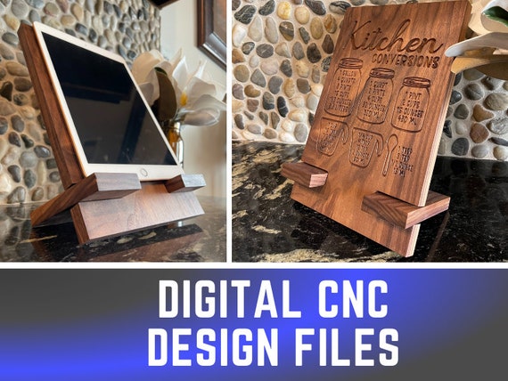 iPad Holder with Kitchen Conversions - Digital CNC Carve Files