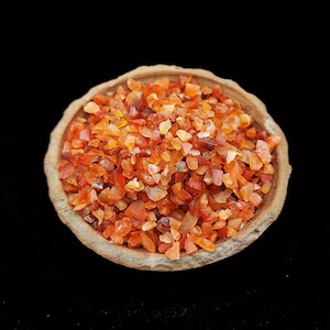 Natural Orange Carnelian Raw Stone, Orange Carnelian Raw Crushed, Healing Crystal Crushed Powder Great for Woodworking, Raw Thick Powder