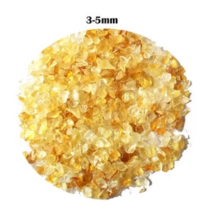 Yellow Citrine Raw Stone Powder, Citrine Rough Chips, Healing Crystal Crushed Rough, Great for Woodworking, Raw Thick Powder