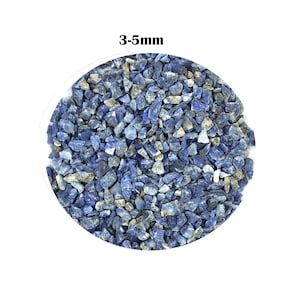 Blue Sodalite Raw Stone Powder: Rough Crystal Chips for Woodworking