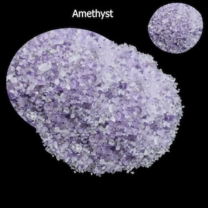 Purple Amethyst Raw Stone, Amethyst Rough , Healing Crystal Crushed Powder Great for Woodworking, Raw Thick Powder