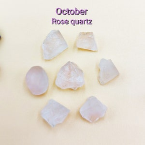 October Birthstone Raw Rough, Pink Rose Quartz  Loose Gemstones, DIY Making Raw Nuggets, 5-8mm To 8-10mm Raw Birthstone