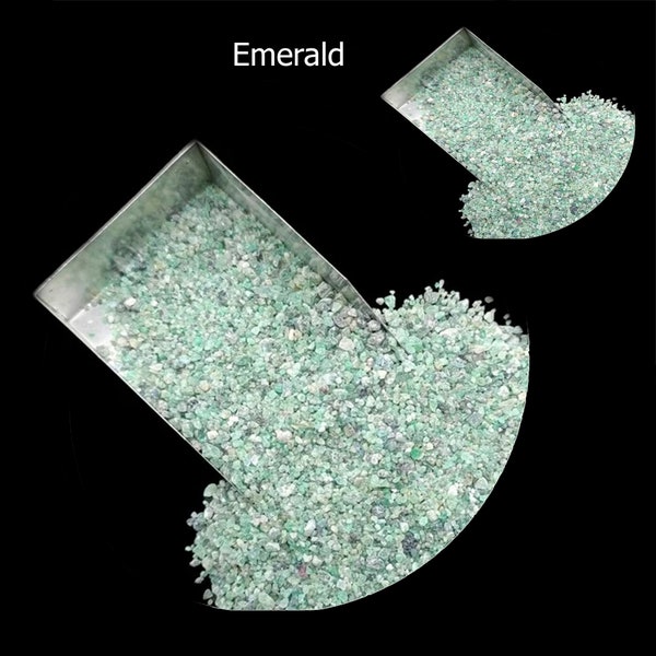 Green Emerald  Raw Stone, Emerald Rough, Healing Crystal Crushed Powder Great for Woodworking, Raw Thick Powder all Size Available