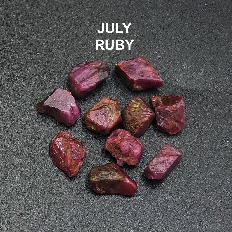 Raw Birthstone Gemstones: Natural Rough Crystals (5-8mm to 8-10mm) - Etsy