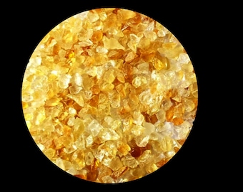 Yellow Citrine Raw Stone Powder, Citrine Rough Powder, Healing Crystal Crushed Powder Great for Woodworking, Raw Thick Powder