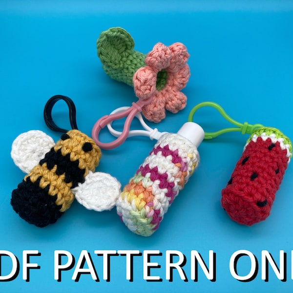 Lip Balm Holder Spring/Summer Theme PDF Crochet Pattern Set of 4 Patterns