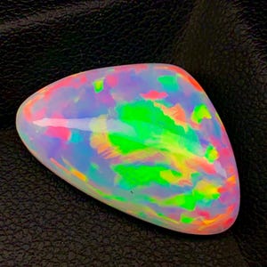 16.40 Ct Ethiopian Opal Cabochon: Multi-Fire Loose Gemstone (25x16 MM)
