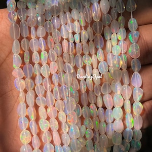 Äthiopische Welo-Opalperlen: Multi auffälliges Feuer, getrommelte Nuggets (4-9 MM)