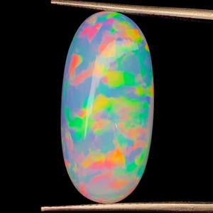 7.40ct Ethiopian Welo Opal Cabochon: Multicolor Honeycomb Gemstone