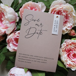 Handgemachte Voreinladung zur Hochzeit, Save the Date