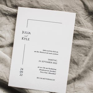 Hochzeitseinladung, Einladung Hochzeit, Standesamt Einladung, Einladung Verlobung, Einladungen, Einladungskarte, Minimalistische Einladung