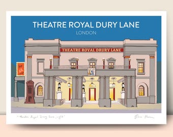 Theatre Royal Drury Lane Art Print: London Travel Poster, West End
