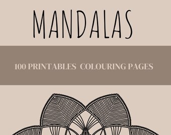 Printable Mandala Adult Coloring Pages | PDF | 100 Mandalas