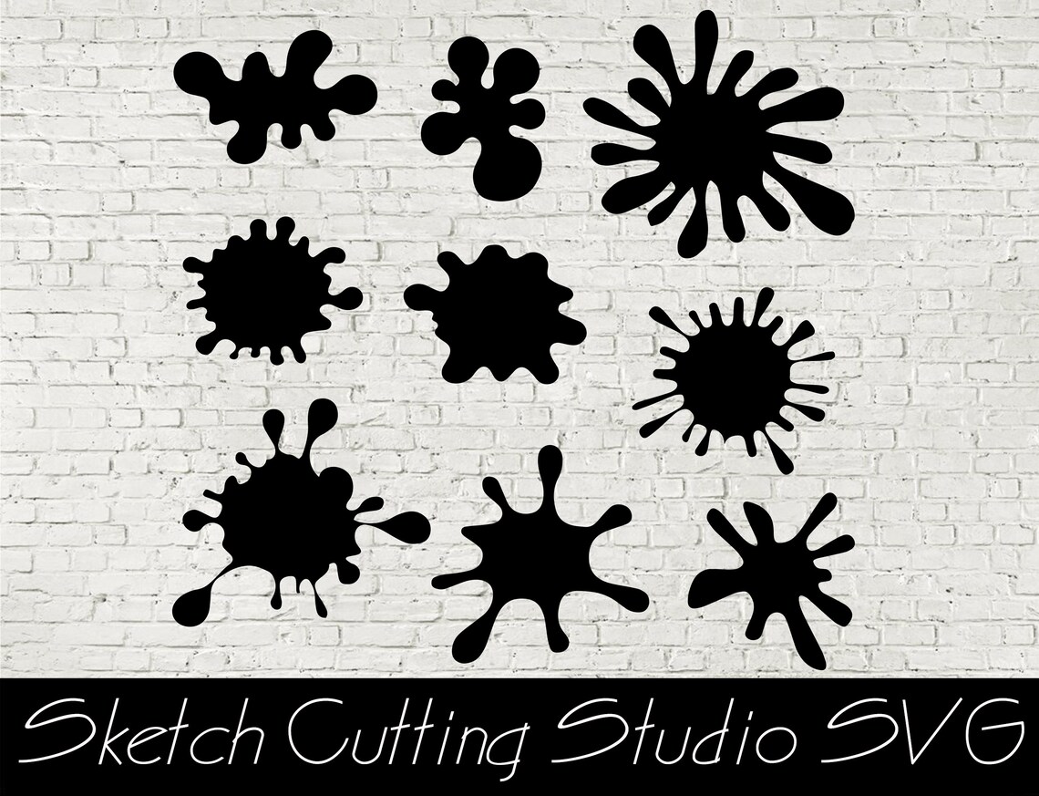 Paint Splatters Svg Paint Brush Strokes Svg Drops Svg Paint Blotches Svg, Spray Paint Svg, Paint
