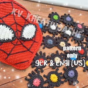 Spiderman inspired Memory children game CROCHET PATTERN