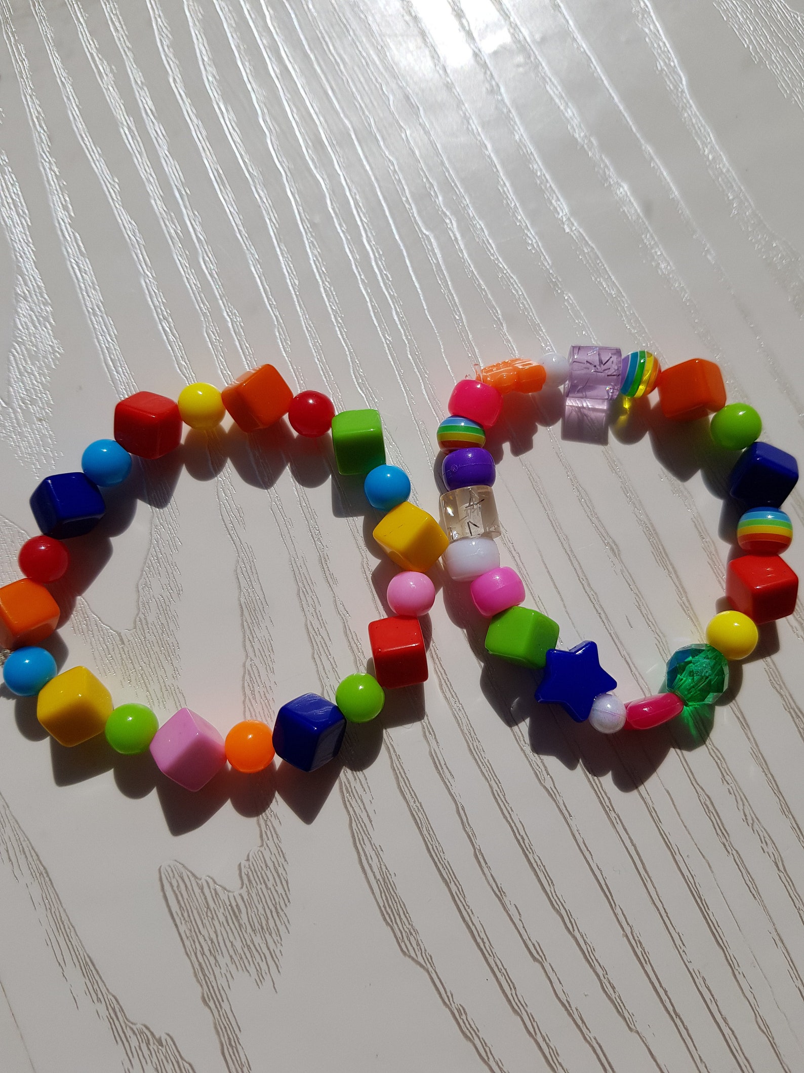 Kidcore bright Y2k bead bracelets Etsy