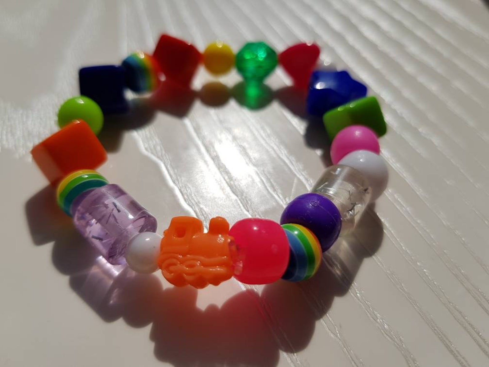 Kidcore bright Y2k bead bracelets Etsy