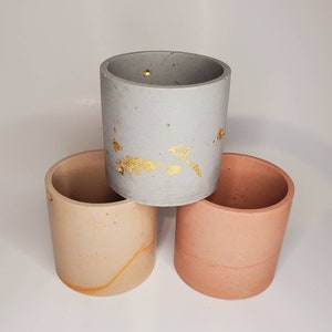 Cylindrical Concrete Pot, Cylindrical Planter, Concrete Planter, Concrete Pencil Holder, MakeUp Brush Holder