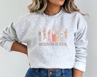 Inclusion is Cool Crewneck Sweatshirt | Neurodiversity Awareness