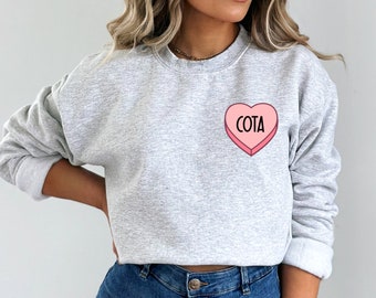 Occupational Therapy Sweatshirt: Heart Design Valentines Crewneck
