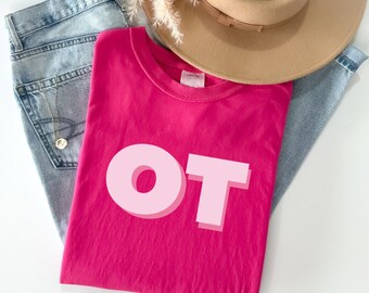 Custom Occupational Therapy T-Shirt: Comfort Colors Color Block Tee