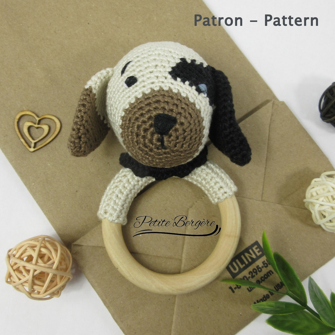 Crochet Dog Rattle Pattern, French/english Pdf Pattern, Dog Rattle