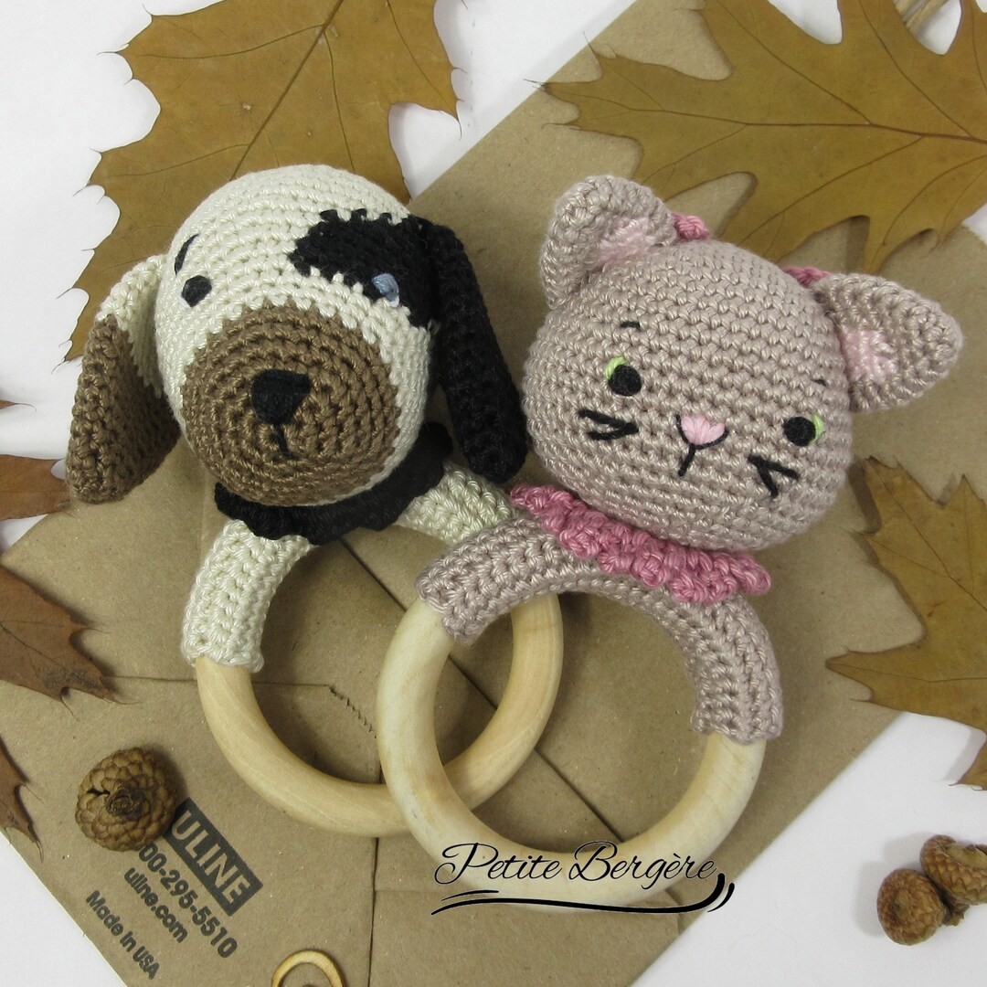 Crochet Dog and Cat Rattle Patterns French/english Pdf Etsy