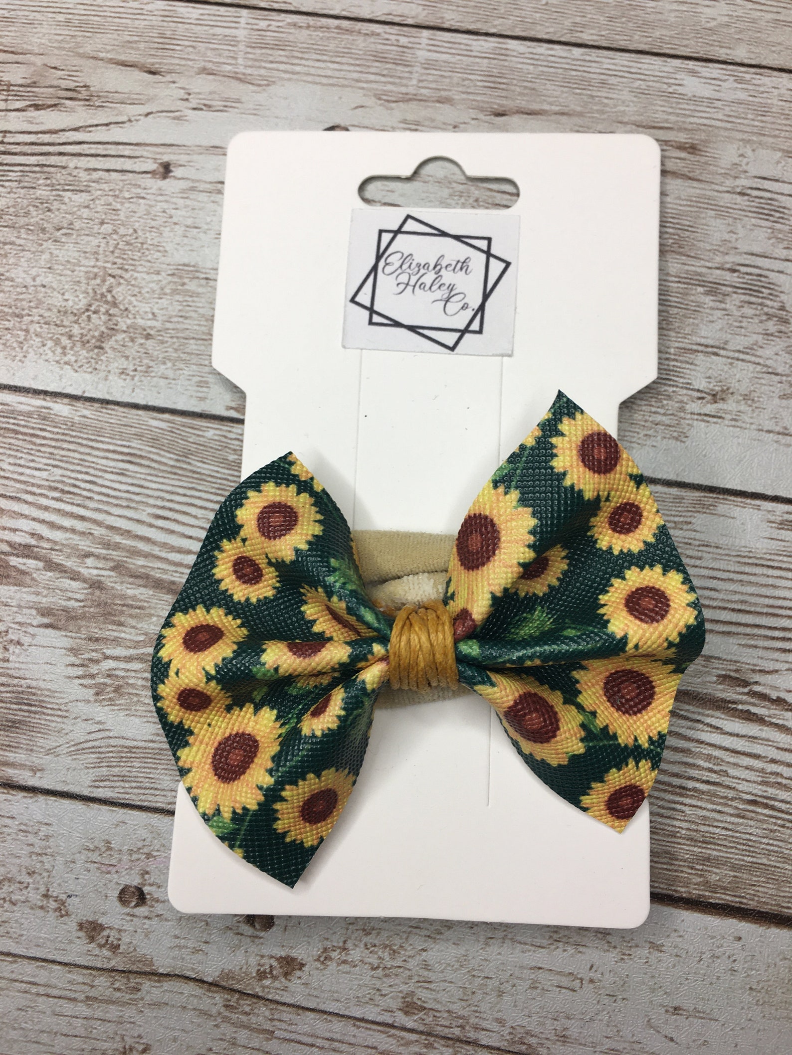 sunflower newborn headband