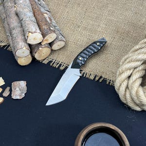 Handmade Hunting Knife, Compact Laminate Hunting Knive, Bushcraft Knife, Messer, Camping Knife, Bowie Knife, Survival Gear, Camping Gear