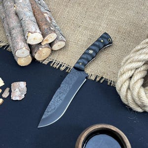 Handmade Hunting Knife, Compact Laminate Handle Hunting Knive, Bushcraft Knife, Messer, Camping Knife,Bowie Knife,Survival Gear,Camping Gear