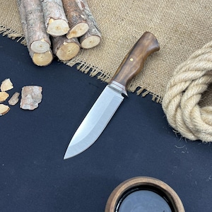 Handmade Hunting Knife, Walnut Handle Hunting Knive, Bushcraft Knife, Messer, Camping Knife, Bowie Knife, Survival Gear, Camping Gear
